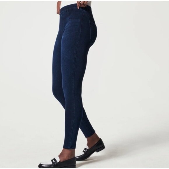 SPANX‎ Jean-ish Ankle Leggings Women's LARGE Stretch Pull-On Pants 20018R - Picture 2 of 13